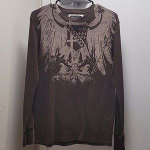 GENTLY USED, VINTAGE LOOK, LADY'S, BLUE NOTES, LONG SLEEVE SHIRT, MEDIUM!!!